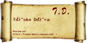 Tüske Dóra névjegykártya