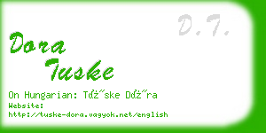 dora tuske business card